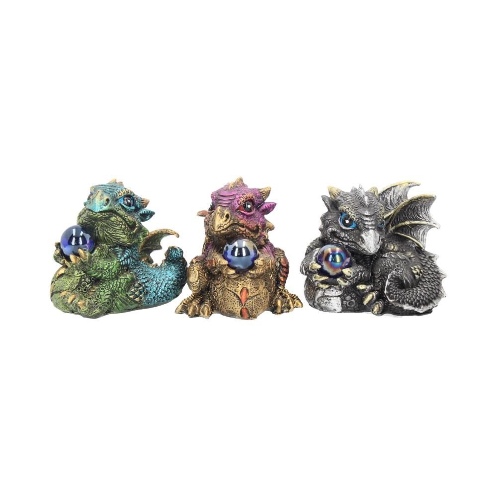 Nemesis Now - Dragon's Gift (Set of 3) 7cm Figurines - Dragon - Multicolours